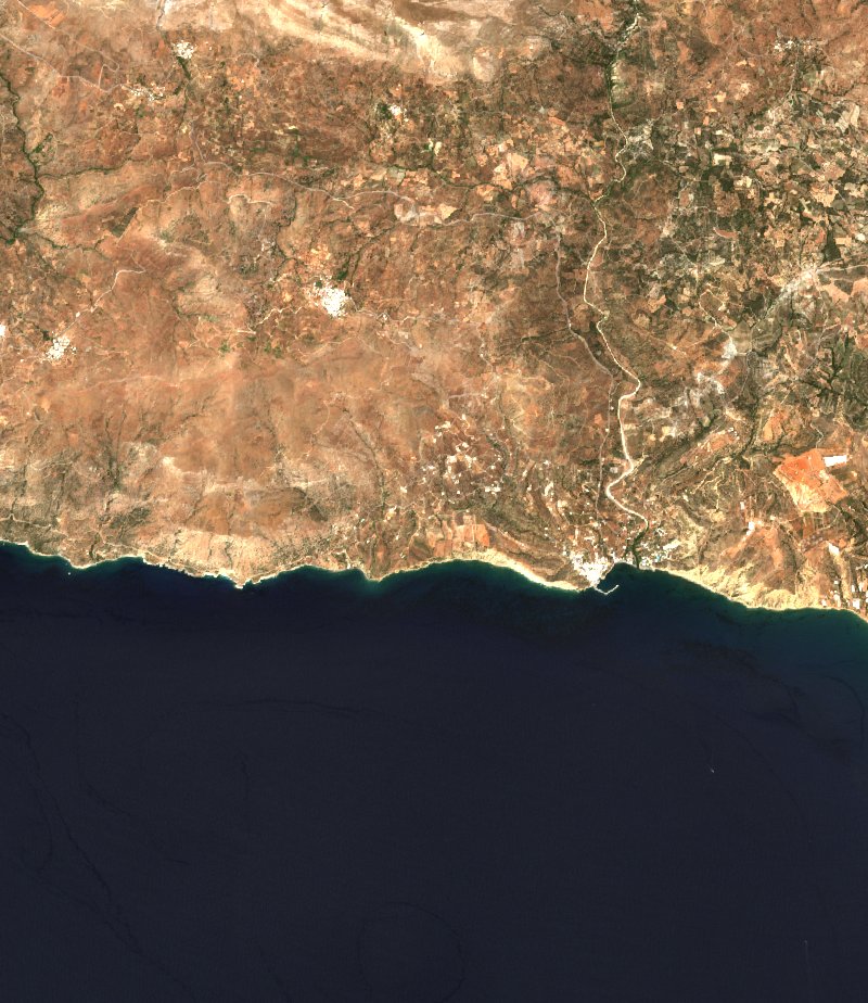 Δήμος Αγίου Βασιλείου (GR) vu par Sentinel-2 le 27 juillet