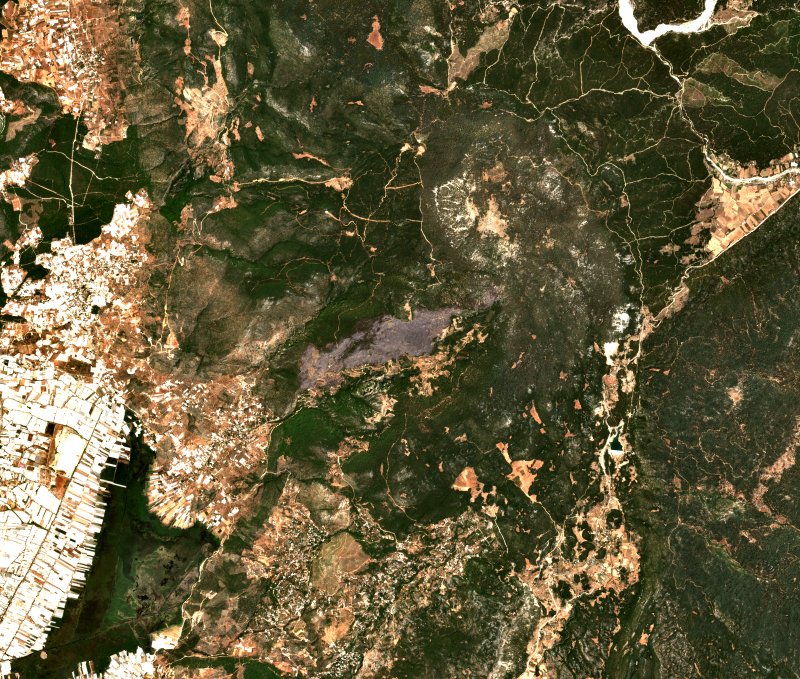 Kaş (TR) vu par Sentinel-2 le 1er août