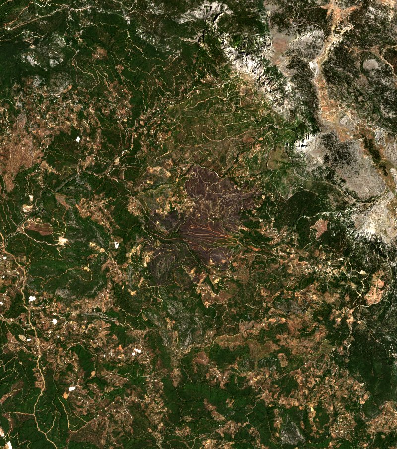 Alanya (TR) vu par Sentinel-2 le 31 juillet