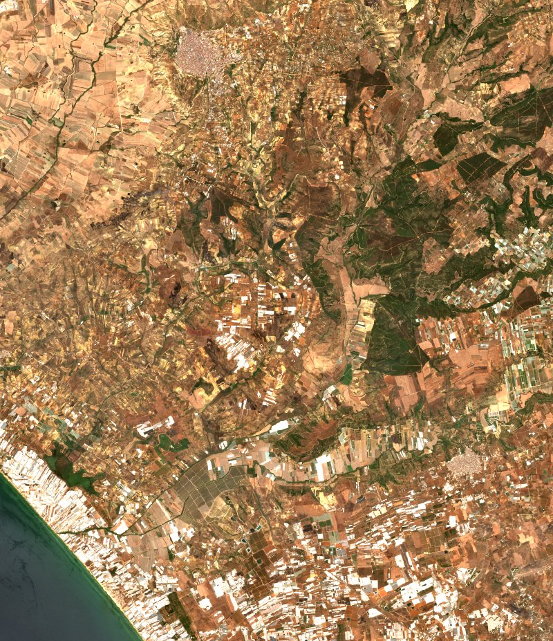 Gela (IT) vu par Sentinel-2 le 20 juillet