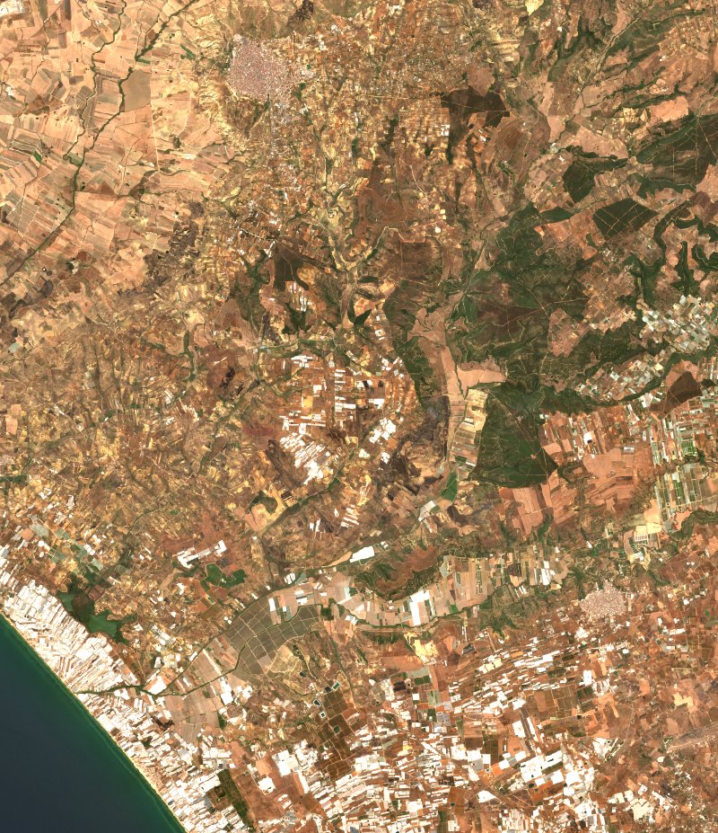 Gela (IT) vu par Sentinel-2 le 22 juillet
