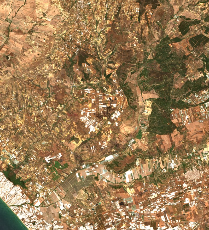Gela (IT) vu par Sentinel-2 le 12 juillet