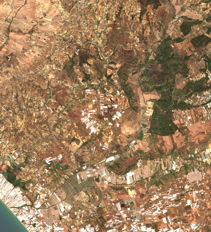 Gela (IT) vu par Sentinel-2 le 15 juillet