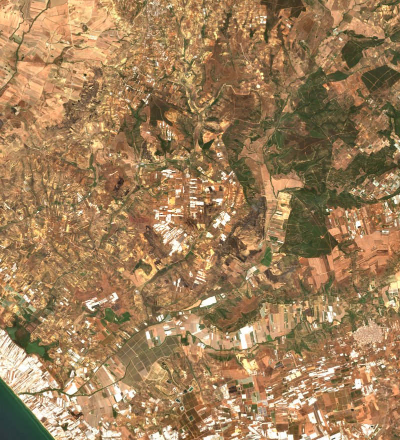 Gela (IT) vu par Sentinel-2 le 22 juillet