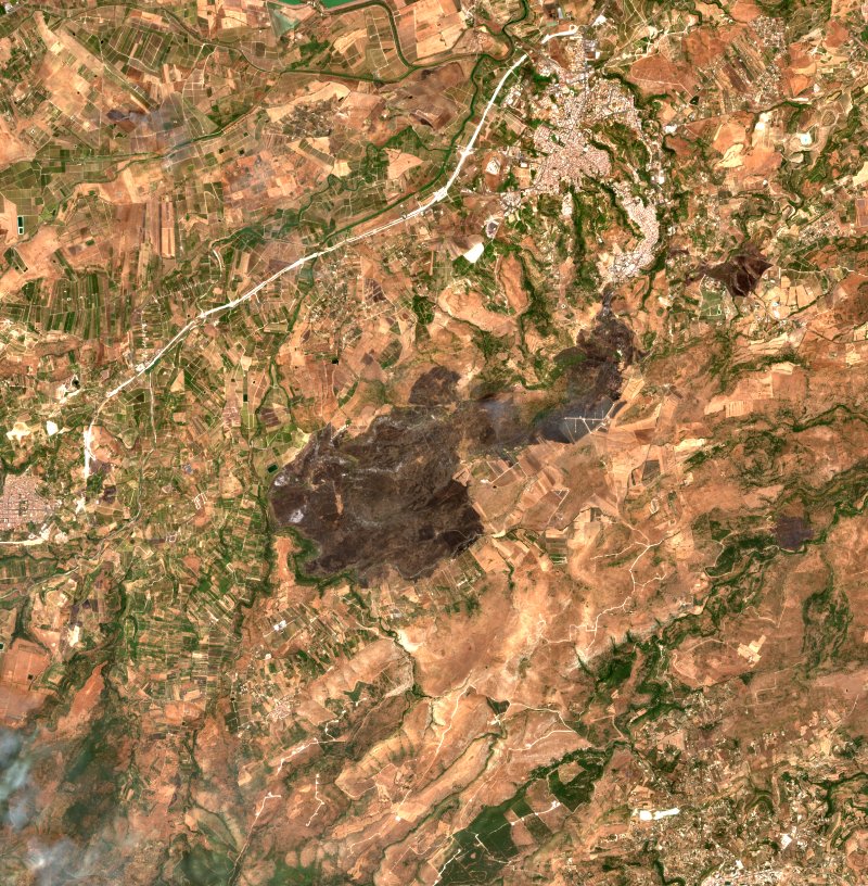 Carlentini (IT) vu par Sentinel-2 le 22 juillet
