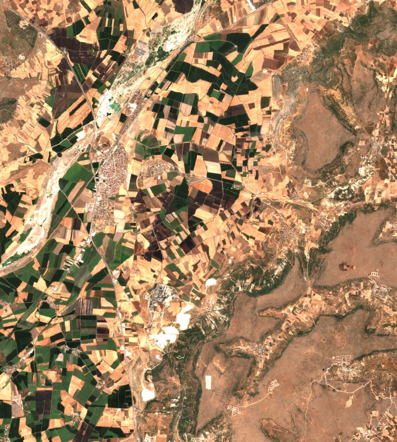 Pazarcık (TR) vu par Sentinel-2 le 18 juillet