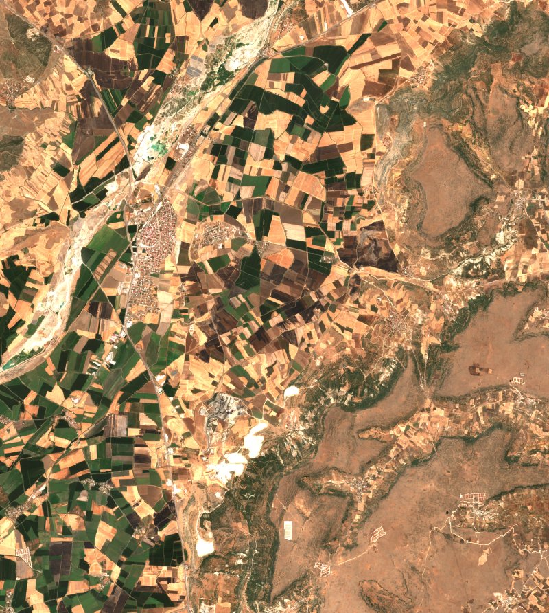 Pazarcık (TR) vu par Sentinel-2 le 23 juillet