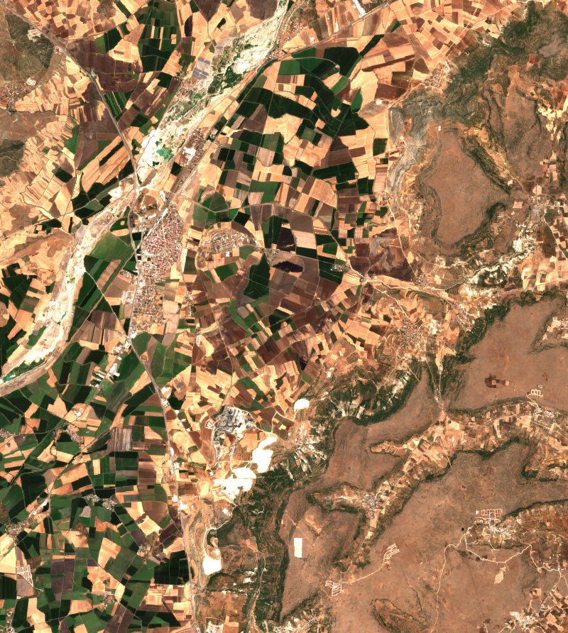 Pazarcık (TR) vu par Sentinel-2 le 28 juillet