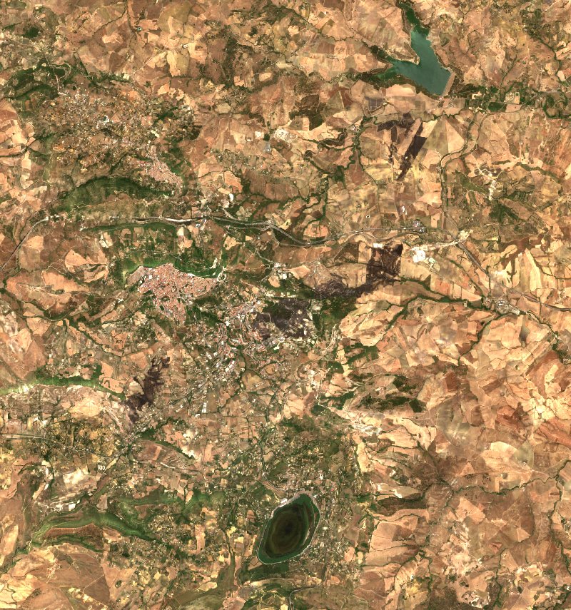 Enna (IT) vu par Sentinel-2 le 20 juillet