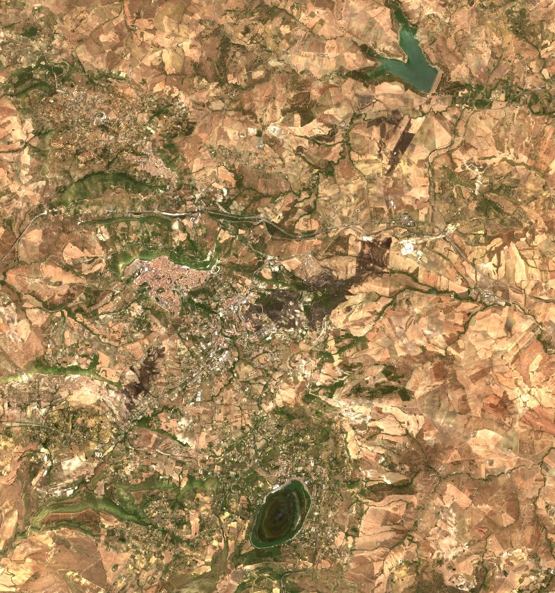 Enna (IT) vu par Sentinel-2 le 22 juillet