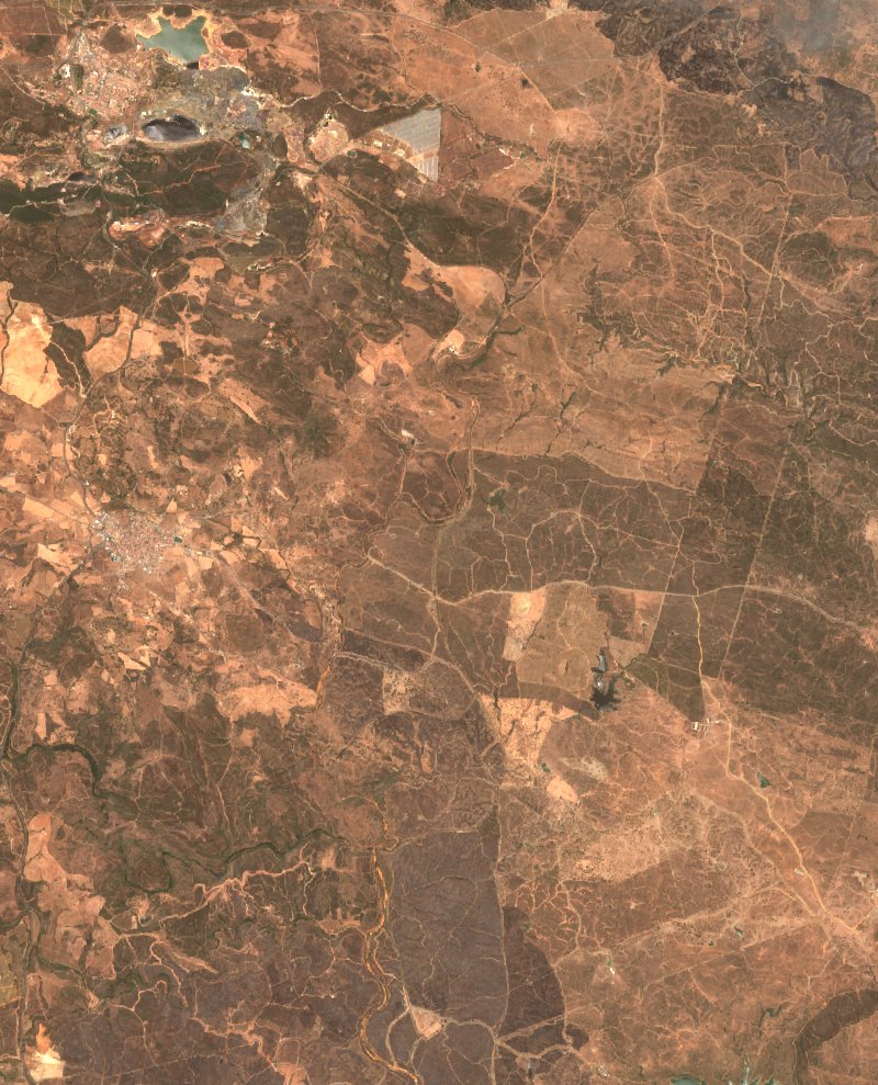 Alosno (ES) vu par Sentinel-2 le 22 juillet
