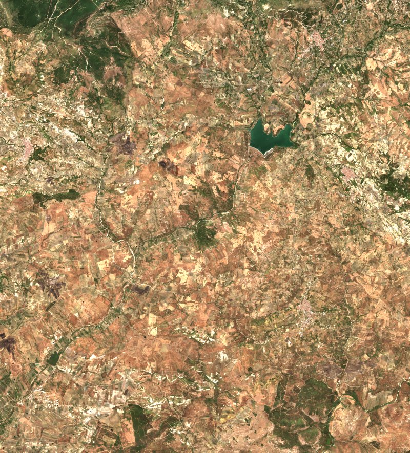 Bivona (IT) vu par Sentinel-2 le 15 juillet