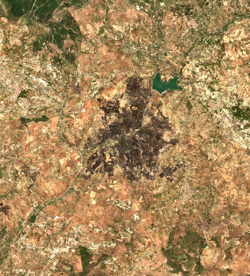 Bivona (IT) vu par Sentinel-2 le 20 juillet