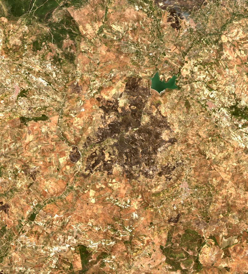 Bivona (IT) vu par Sentinel-2 le 22 juillet