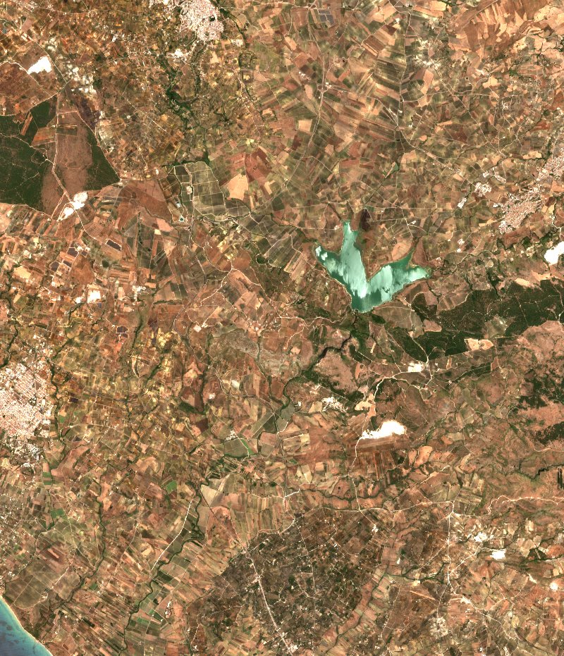 Sambuca di Sicilia (IT) vu par Sentinel-2 le 18 juillet