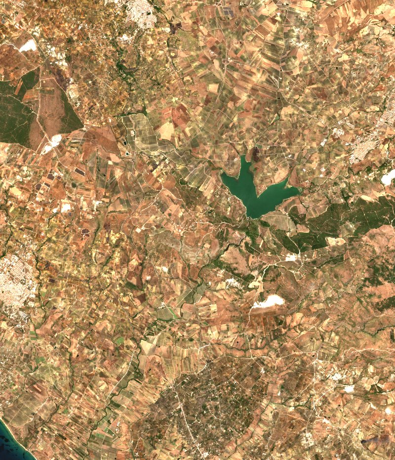 Sambuca di Sicilia (IT) vu par Sentinel-2 le 20 juillet