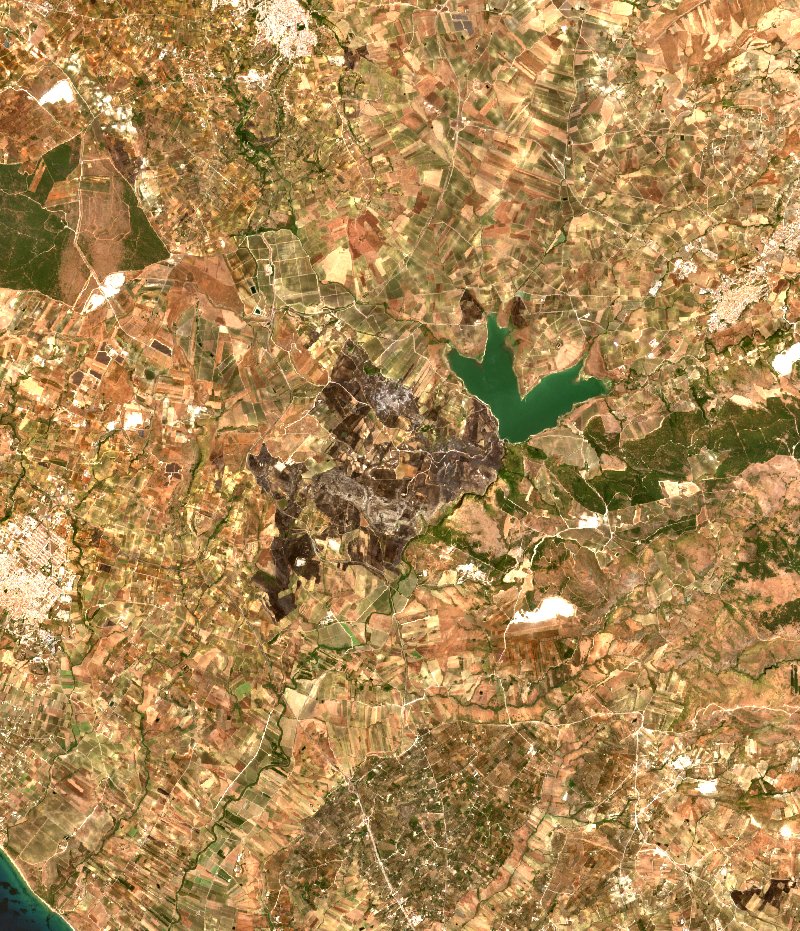 Sambuca di Sicilia (IT) vu par Sentinel-2 le 22 juillet