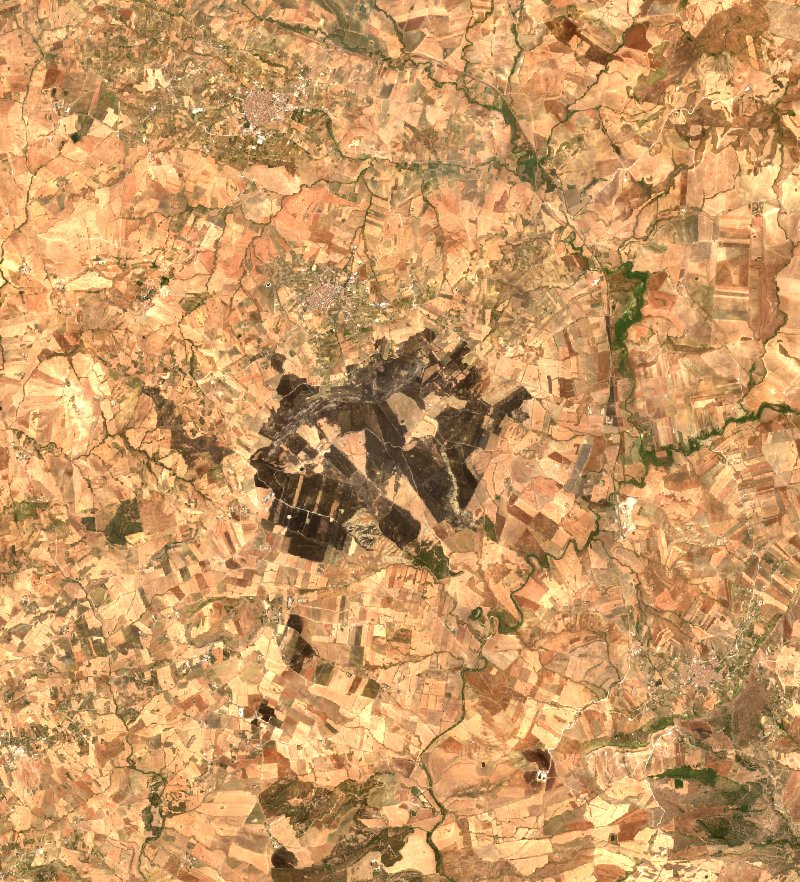 Villalba (IT) vu par Sentinel-2 le 22 juillet