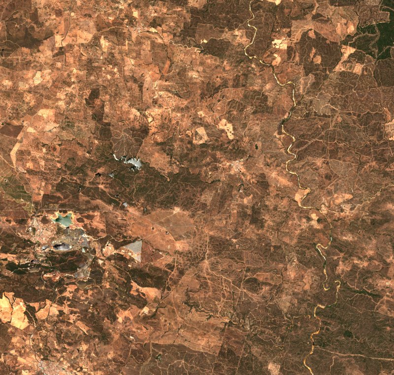 Alosno (ES) vu par Sentinel-2 le 19 juillet