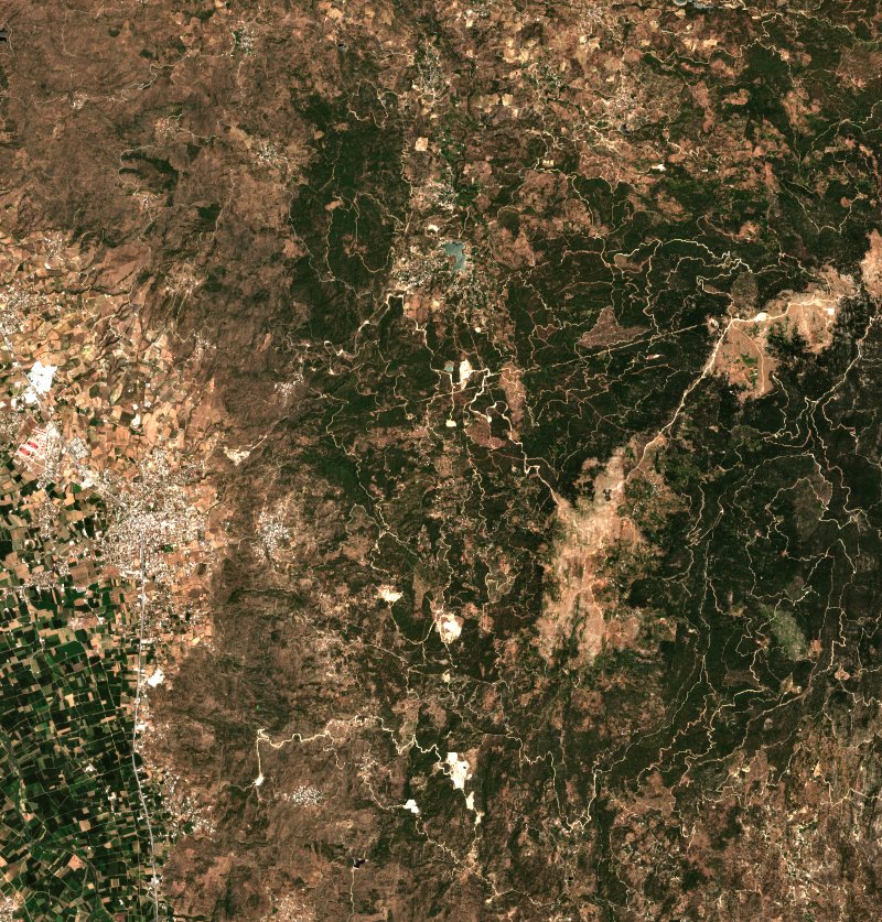 Çine (TR) vu par Sentinel-2 le 30 juillet