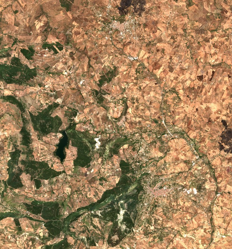 Castronovo di Sicilia (IT) vu par Sentinel-2 le 15 juillet