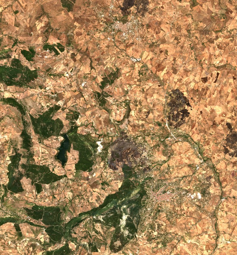 Castronovo di Sicilia (IT) vu par Sentinel-2 le 20 juillet