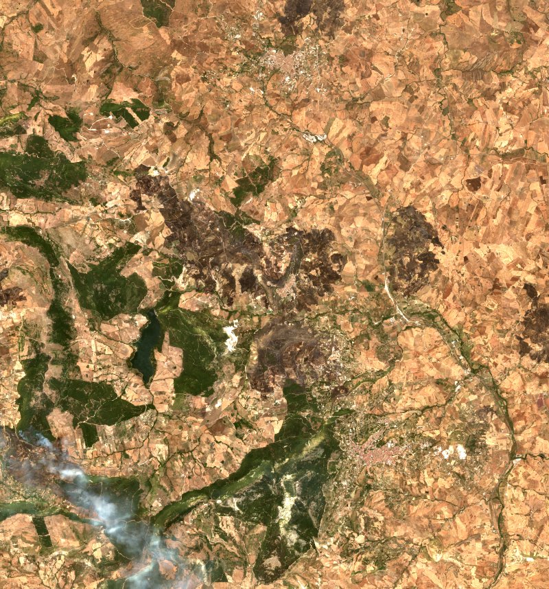 Castronovo di Sicilia (IT) vu par Sentinel-2 le 22 juillet