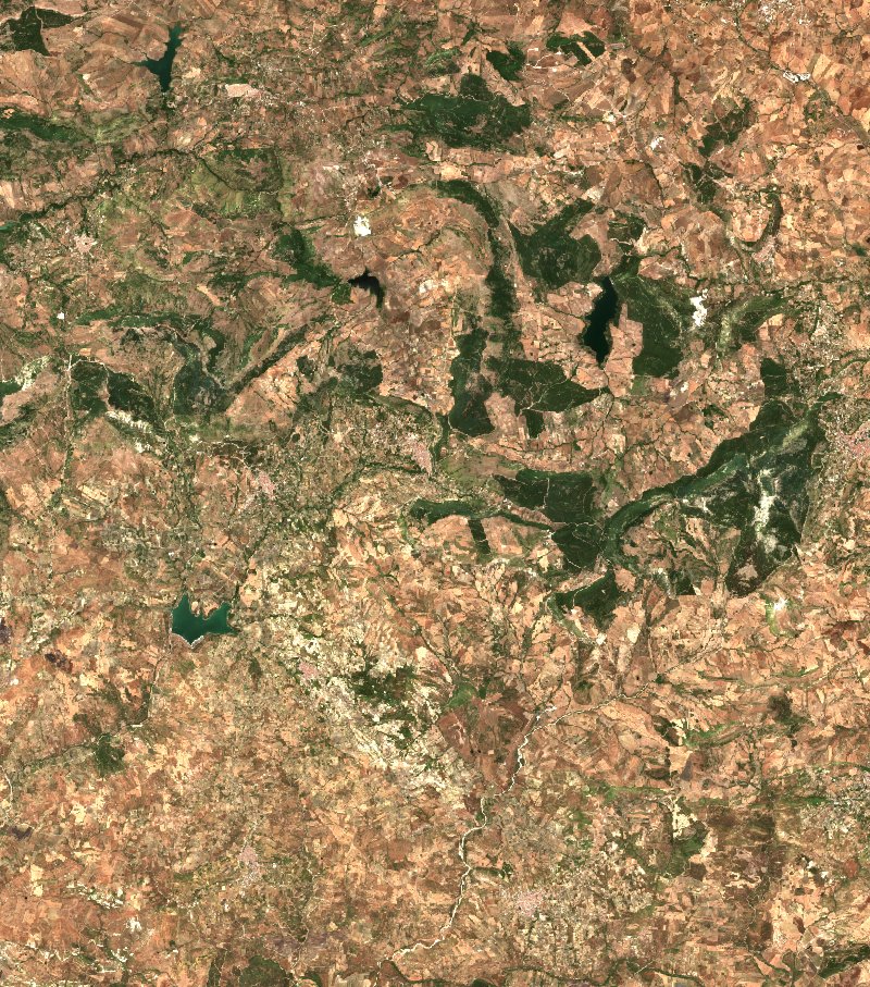 Santo Stefano Quisquina (IT) vu par Sentinel-2 le 15 juillet