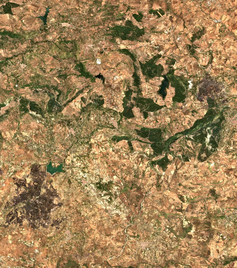 Santo Stefano Quisquina (IT) vu par Sentinel-2 le 20 juillet