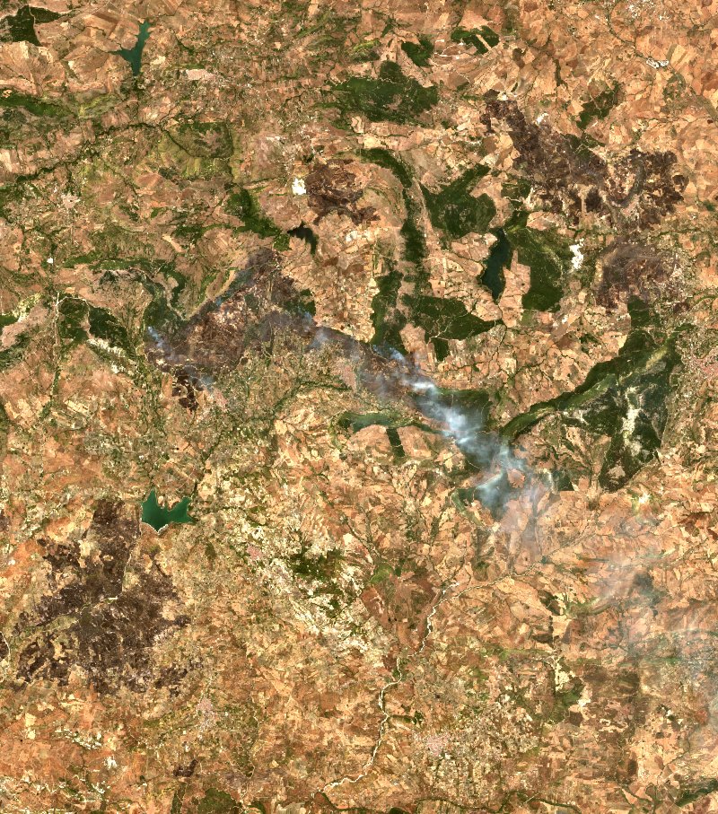 Santo Stefano Quisquina (IT) vu par Sentinel-2 le 22 juillet