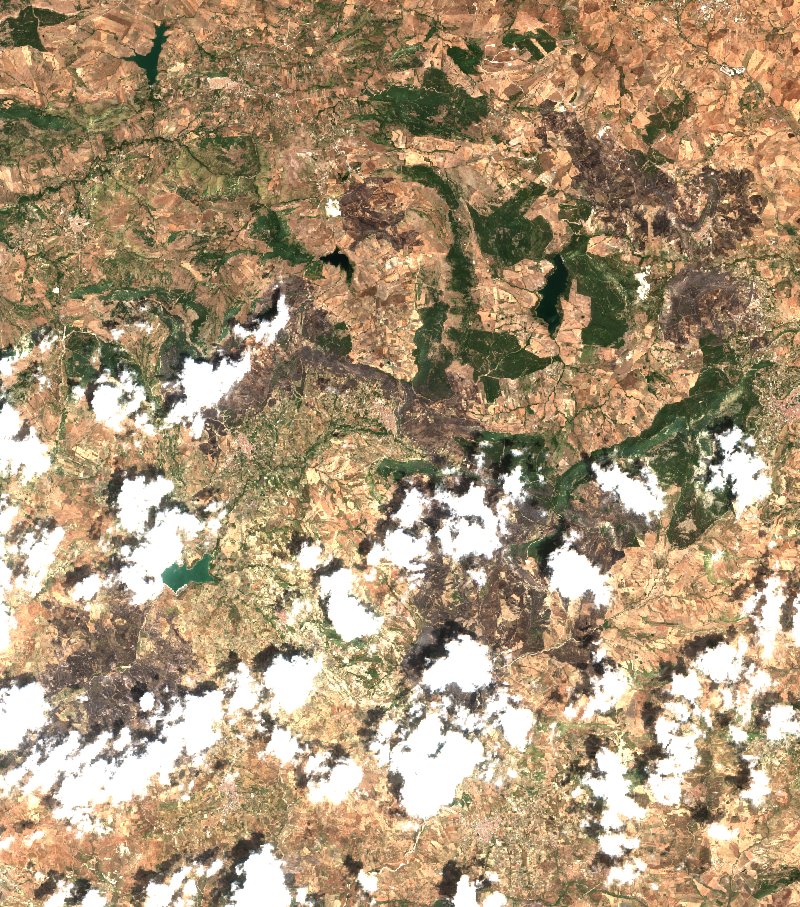 Santo Stefano Quisquina (IT) vu par Sentinel-2 le 25 juillet