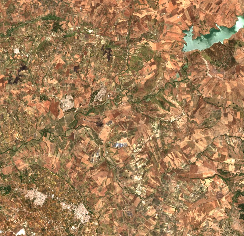 Contessa Entellina (IT) vu par Sentinel-2 le 18 juillet