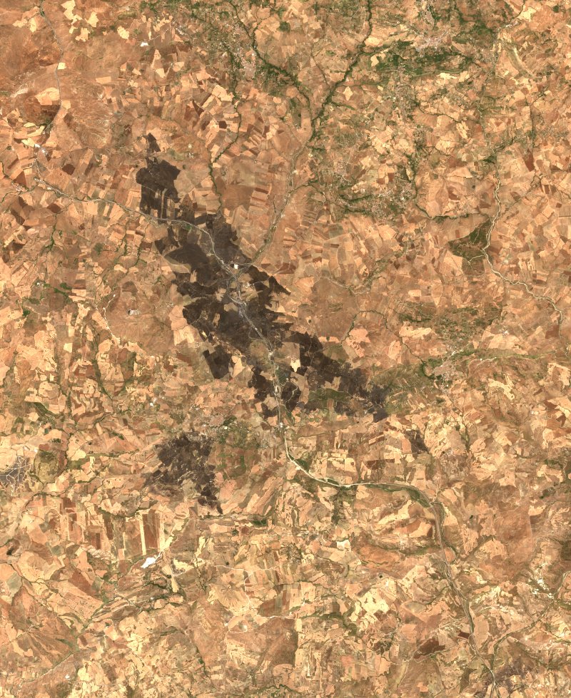 Resuttano (IT) vu par Sentinel-2 le 22 juillet