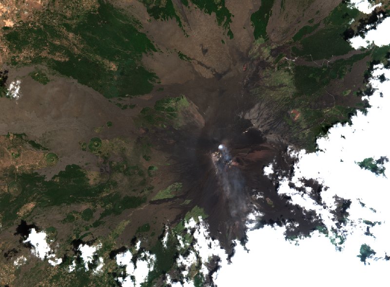 Zafferana Etnea (IT) vu par Sentinel-2 le 25 juillet