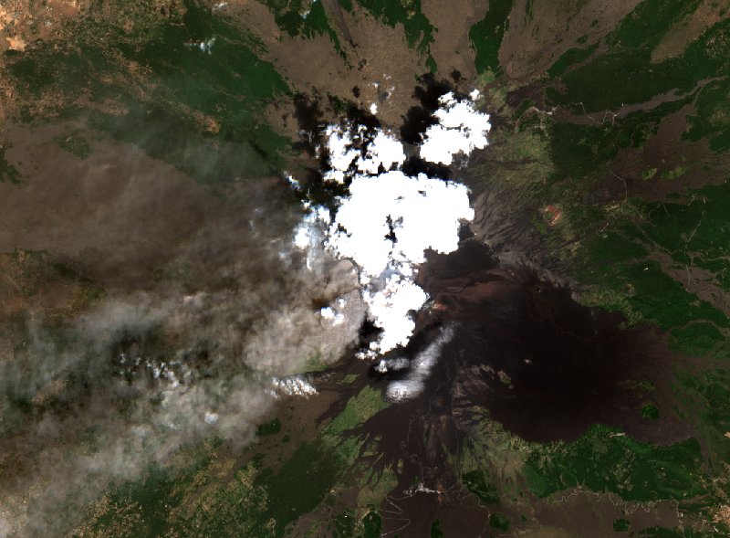 Zafferana Etnea (IT) vu par Sentinel-2 le 30 juillet