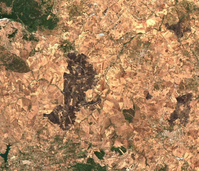 Campofelice di Fitalia (IT) vu par Sentinel-2 le 25 juillet