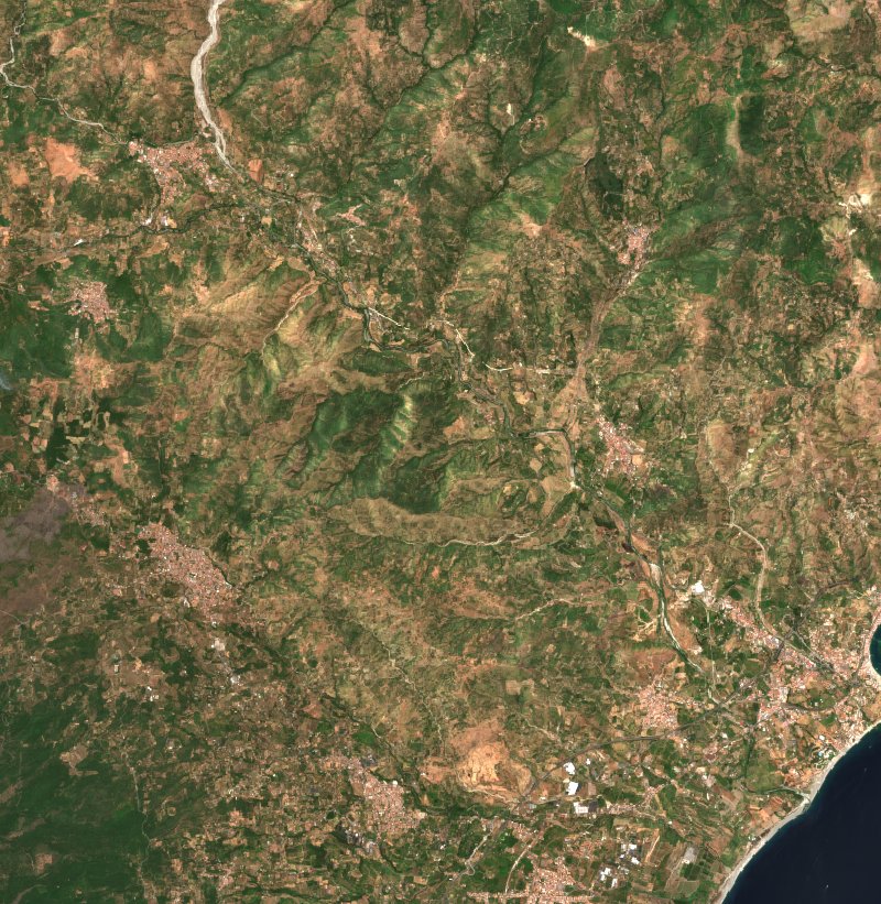 Castiglione di Sicilia (IT) vu par Sentinel-2 le 17 juillet