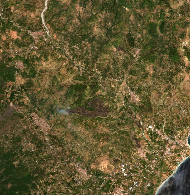 Castiglione di Sicilia (IT) vu par Sentinel-2 le 20 juillet