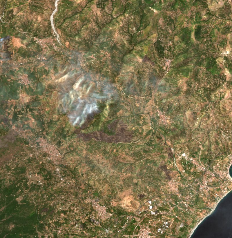 Castiglione di Sicilia (IT) vu par Sentinel-2 le 22 juillet