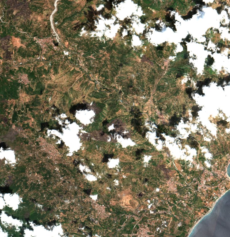 Castiglione di Sicilia (IT) vu par Sentinel-2 le 25 juillet