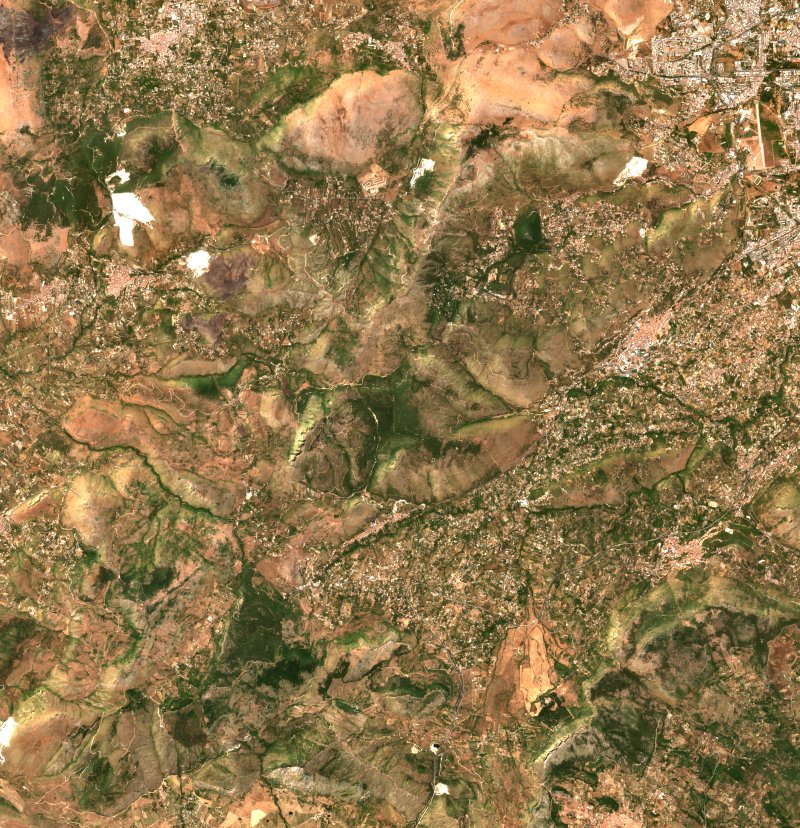 Monreale (IT) vu par Sentinel-2 le 20 juillet