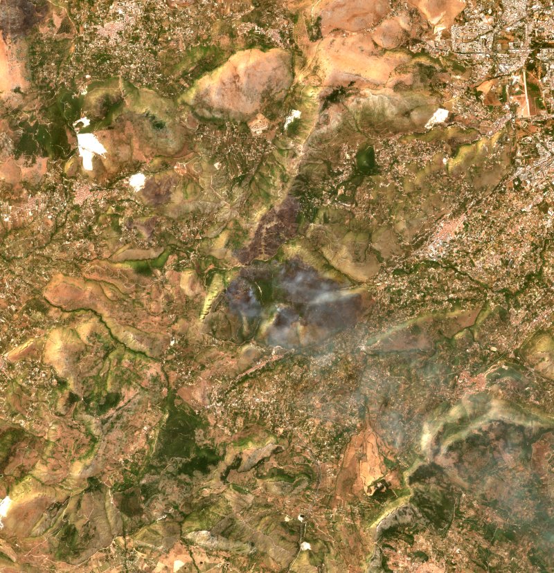 Monreale (IT) vu par Sentinel-2 le 22 juillet