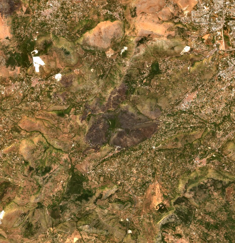 Monreale (IT) vu par Sentinel-2 le 23 juillet
