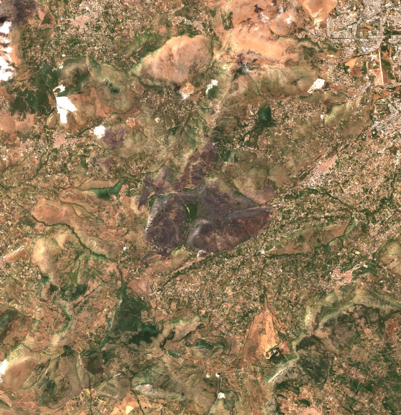 Monreale (IT) vu par Sentinel-2 le 25 juillet