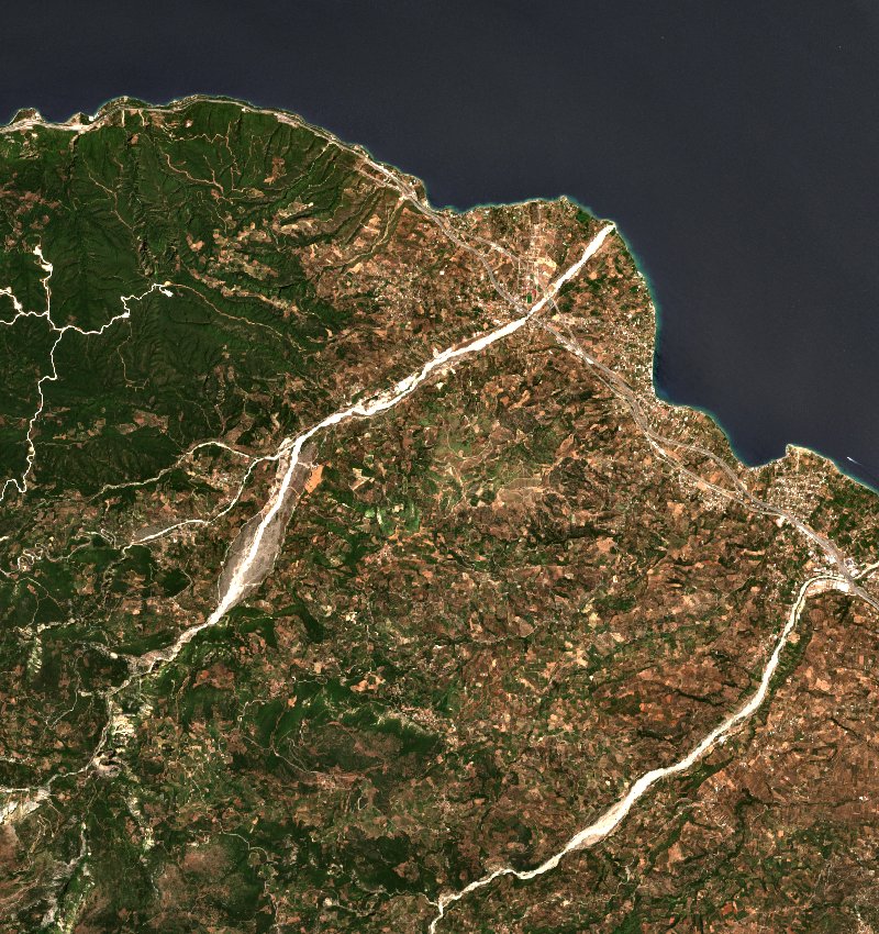Δημοτική Ενότητα Ερινεού (GR) vu par Sentinel-2 le 26 juillet