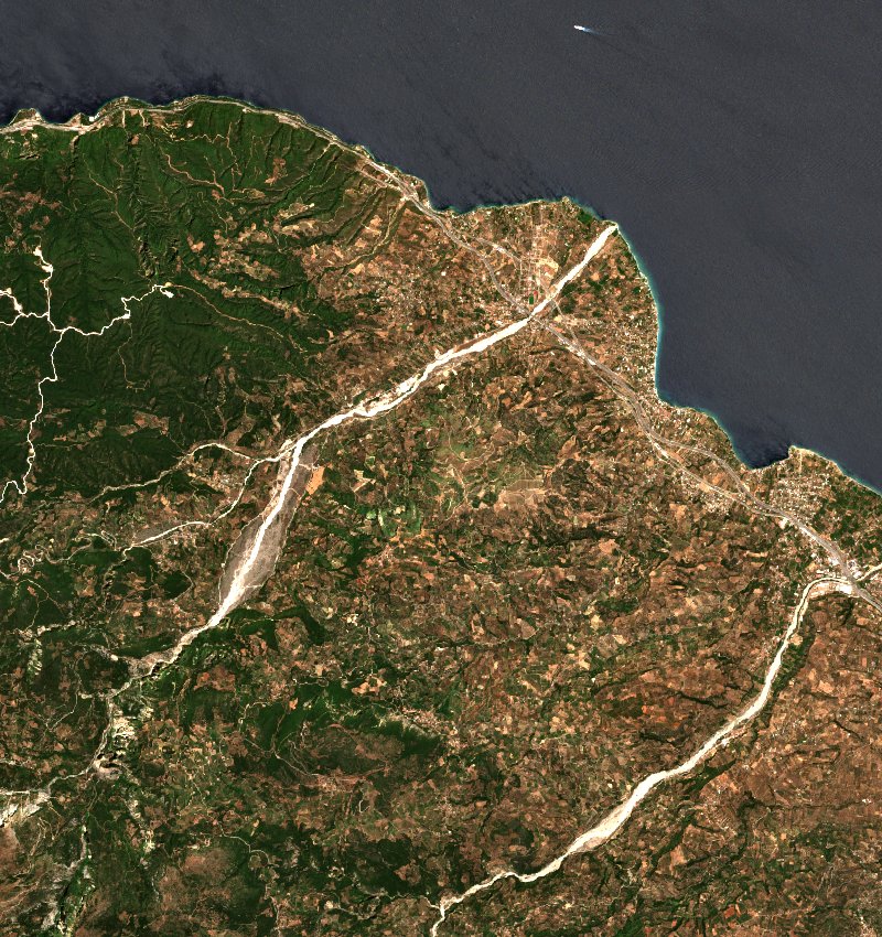 Δημοτική Ενότητα Ερινεού (GR) vu par Sentinel-2 le 31 juillet