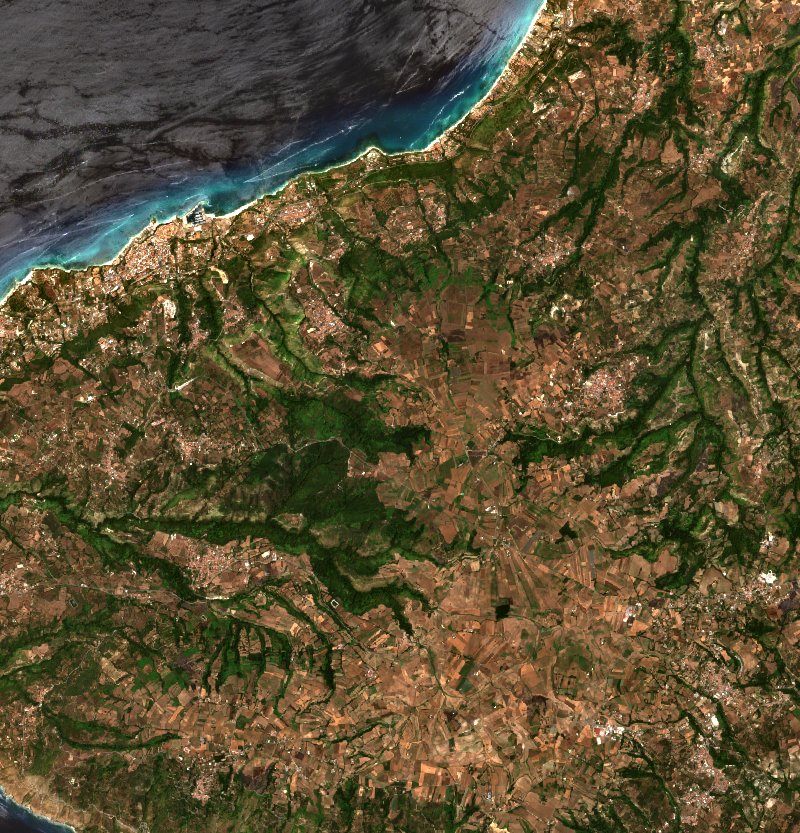Drapia (IT) vu par Sentinel-2 le 20 juillet