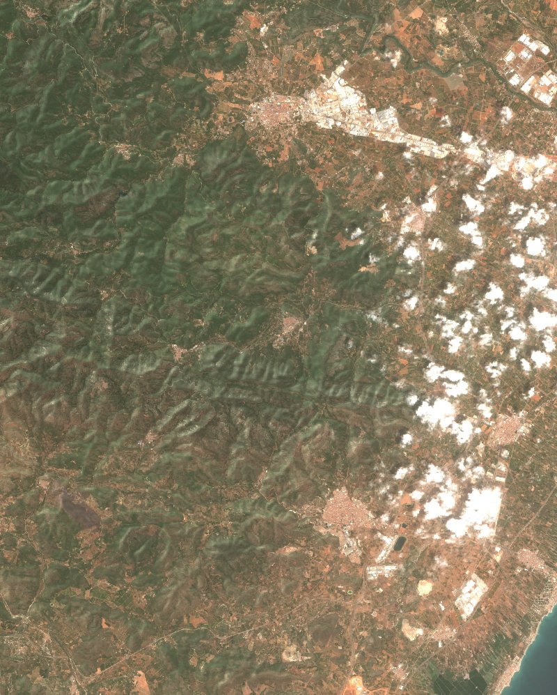 Artana (ES) vu par Sentinel-2 le 23 juillet