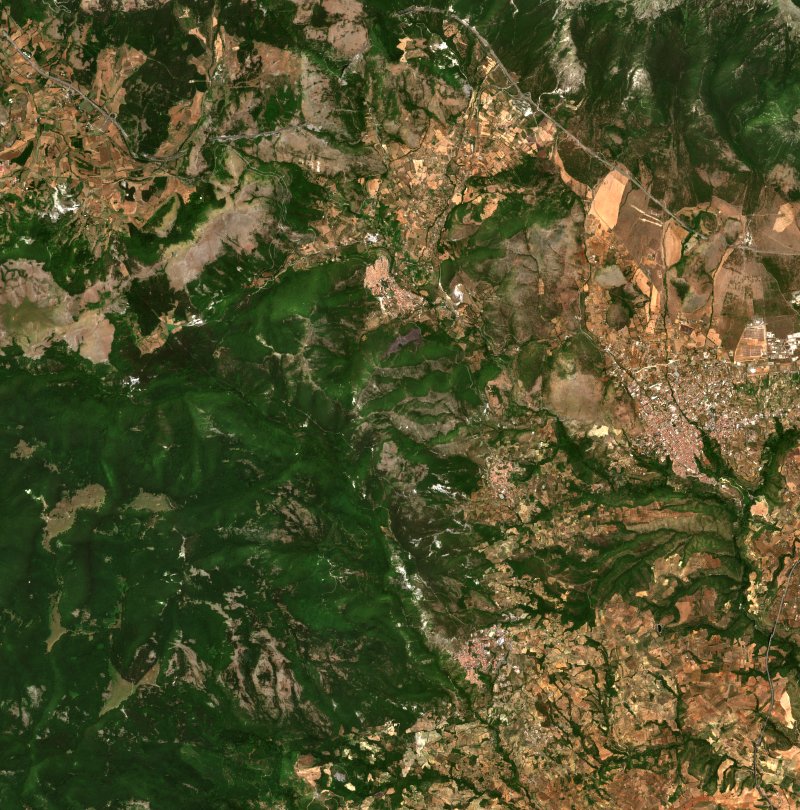 Morano Calabro (IT) vu par Sentinel-2 le 17 juillet