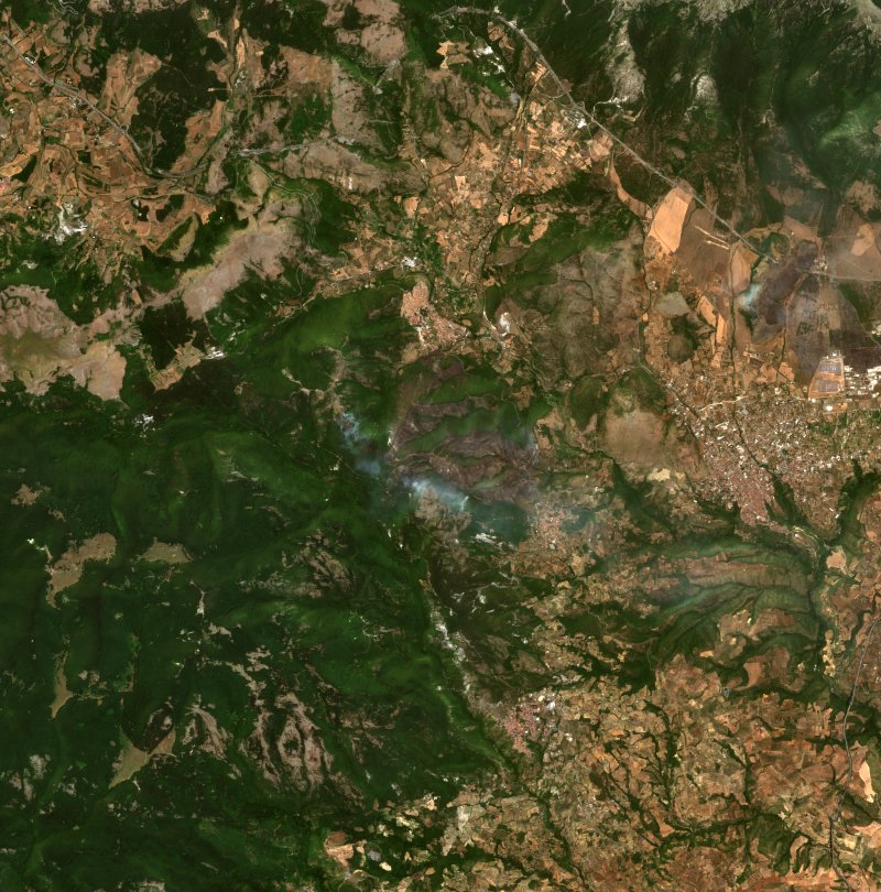 Morano Calabro (IT) vu par Sentinel-2 le 20 juillet